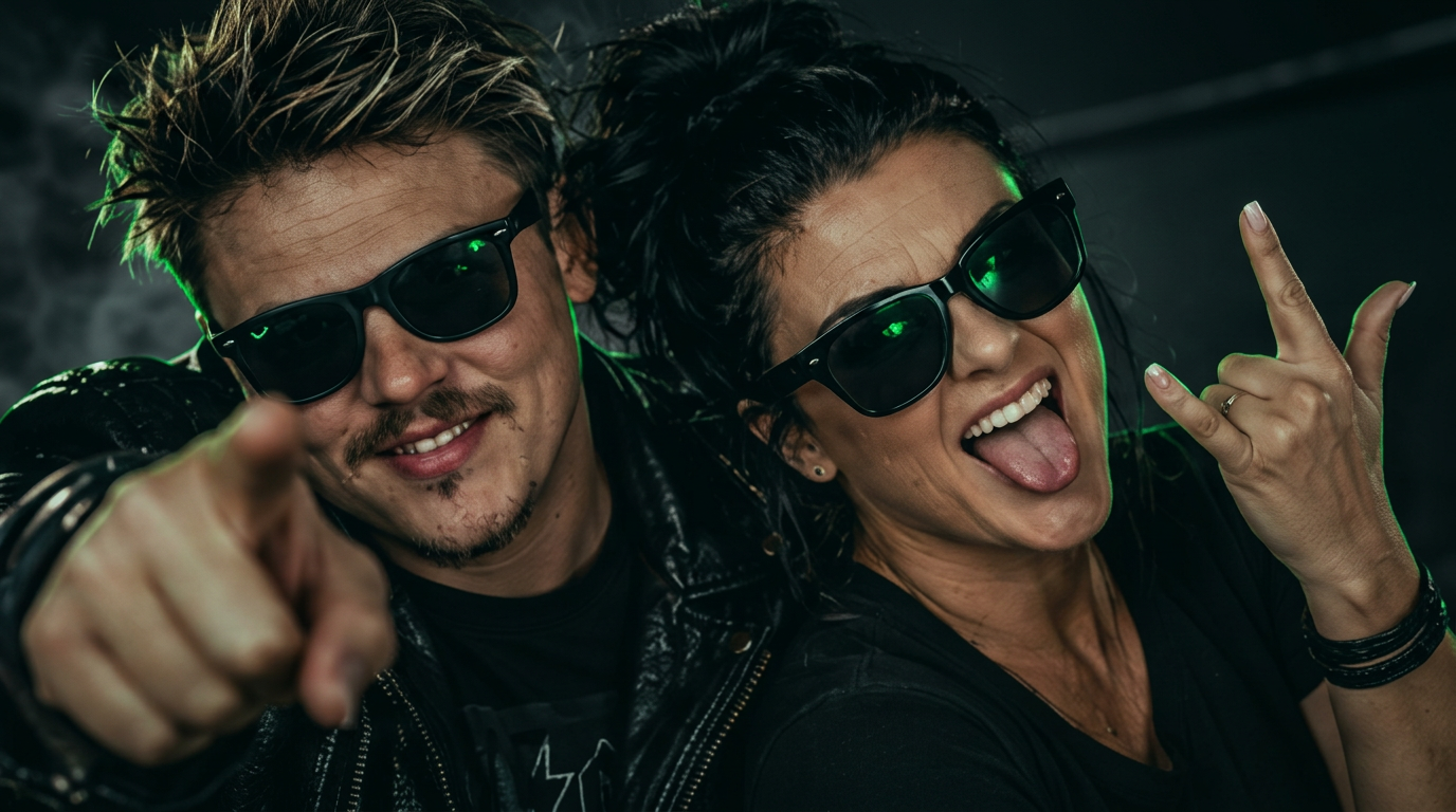 Ietsie Cool en Flaffie met sonbrille